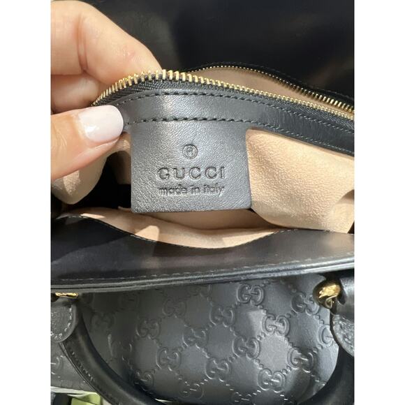 Gucci Soft Guccissima Signature Top Handle Tote Bag Black - Excellent Condition - Picture 5 of 9